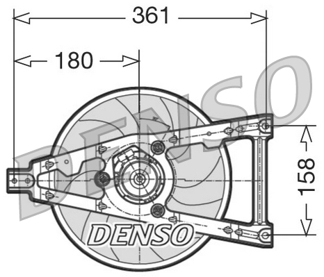 Denso Ventilatorwiel-motorkoeling DER09011