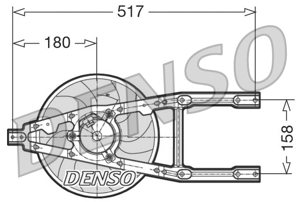 Denso Ventilatorwiel-motorkoeling DER09012