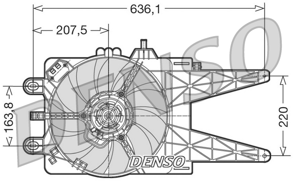 Denso Ventilatorwiel-motorkoeling DER09015