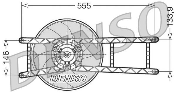 Denso Ventilatorwiel-motorkoeling DER09017