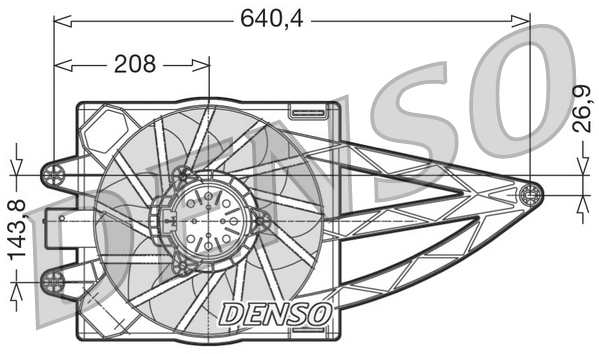 Denso Ventilatorwiel-motorkoeling DER09019