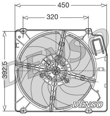 Denso Ventilatorwiel-motorkoeling DER09028