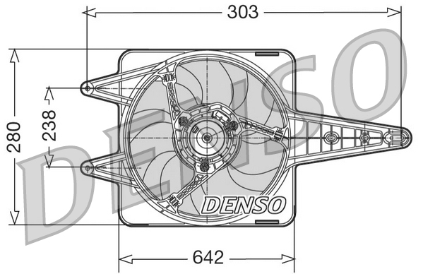 Denso Ventilatorwiel-motorkoeling DER09029