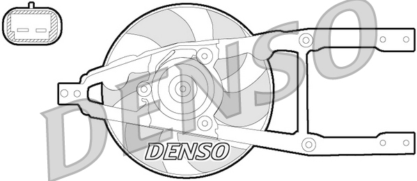 Denso Ventilatorwiel-motorkoeling DER09055