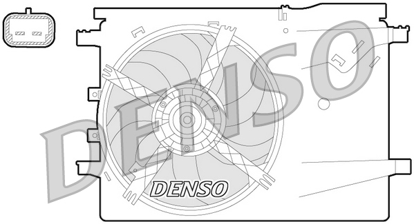 Denso Ventilatorwiel-motorkoeling DER09058