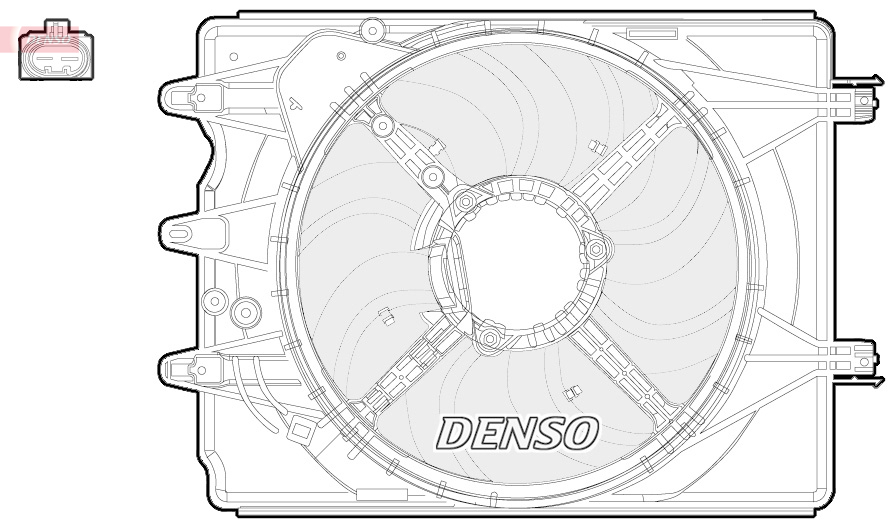 Denso Ventilatorwiel-motorkoeling DER09059