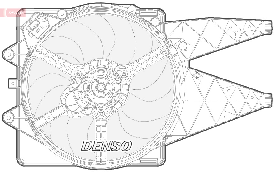 Denso Ventilatorwiel-motorkoeling DER09092