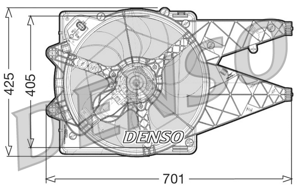 Denso Ventilatorwiel-motorkoeling DER09101
