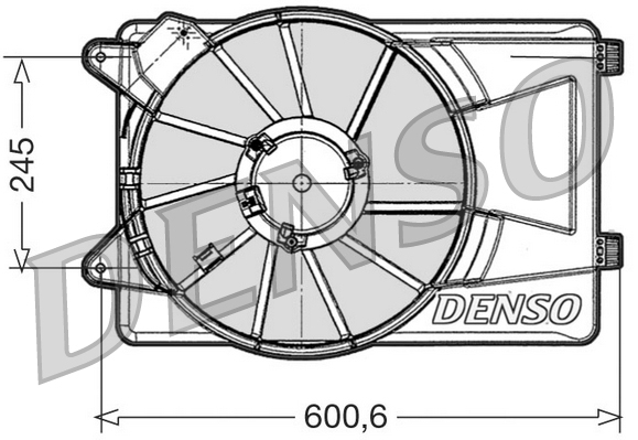 Denso Ventilatorwiel-motorkoeling DER09305
