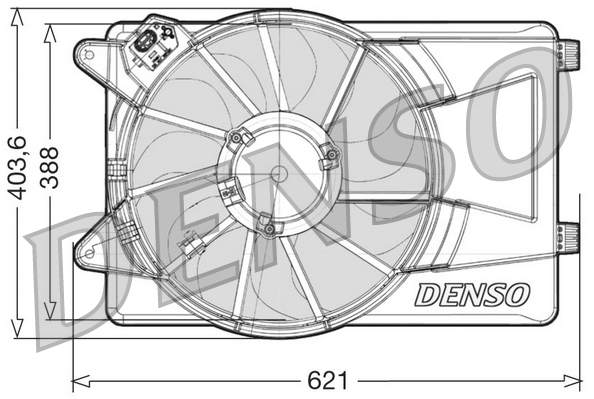 Denso Ventilatorwiel-motorkoeling DER09306