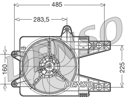 Denso Ventilatorwiel-motorkoeling DER13003