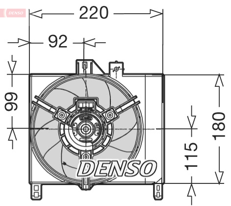 Denso Ventilatorwiel-motorkoeling DER16003