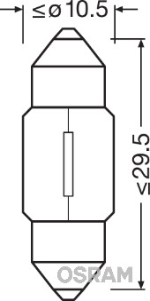 Osram Gloeilamp, kofferruimteverlichting 6438