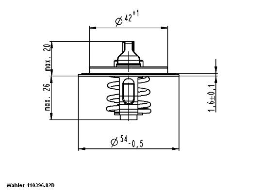 Wahler Thermostaat 410396.82D