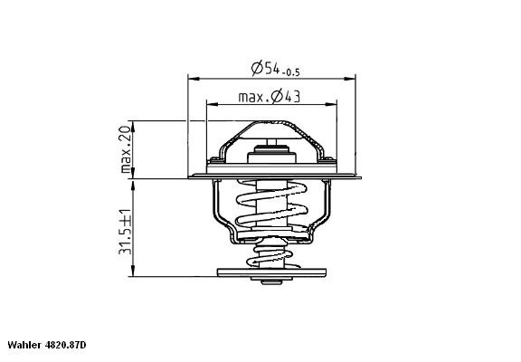 Wahler Thermostaat 4820.87D