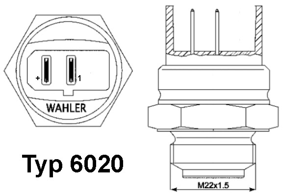 Wahler Temperatuurschakelaar 6020.95D