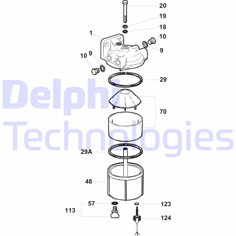 Delphi Diesel Brandstoffilter 5836B250