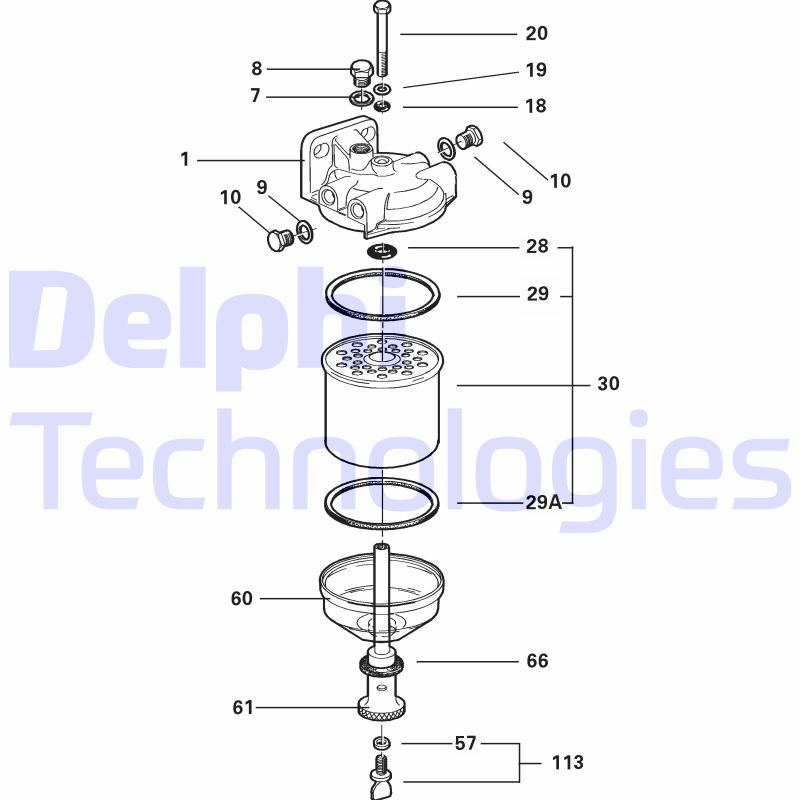 Delphi Diesel Brandstoffilter 5836B325
