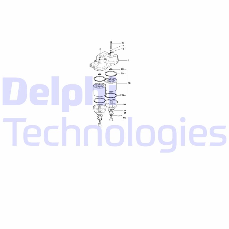 Delphi Diesel Brandstoffilter 5848B130