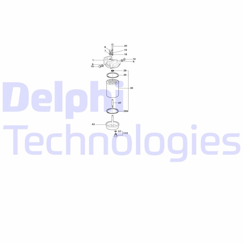 Delphi Diesel Brandstoffilter 5860B015
