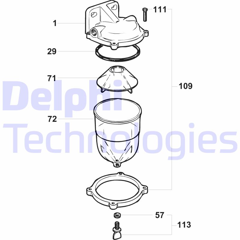 Delphi Diesel Brandstoffilter 5864003