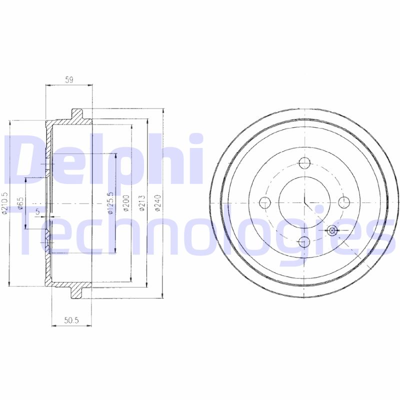 Delphi Diesel Remtrommel BF410