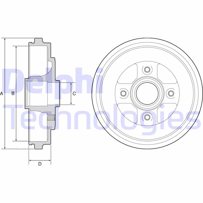 Delphi Diesel Remtrommel BF509