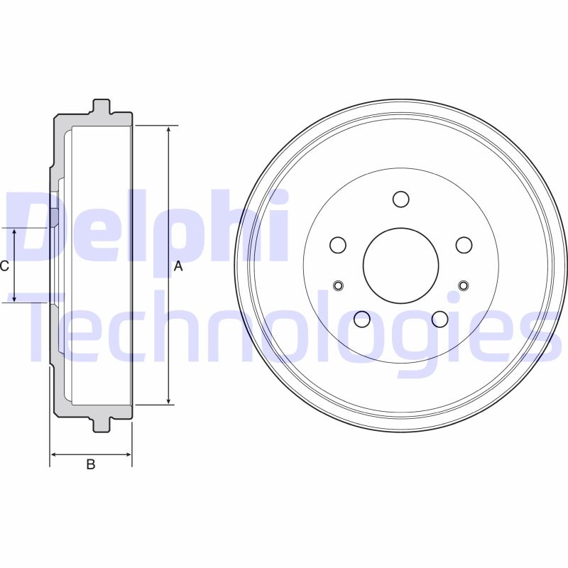 Delphi Diesel Remtrommel BF526