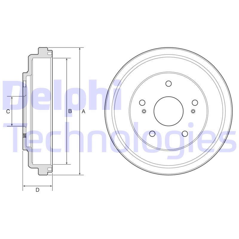 Delphi Diesel Remtrommel BF609