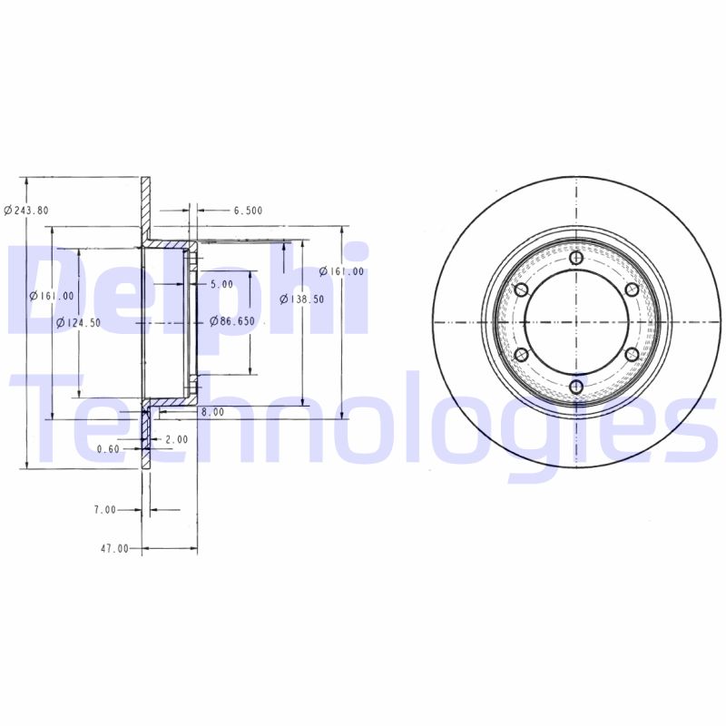 Delphi Diesel Remschijven BG2107