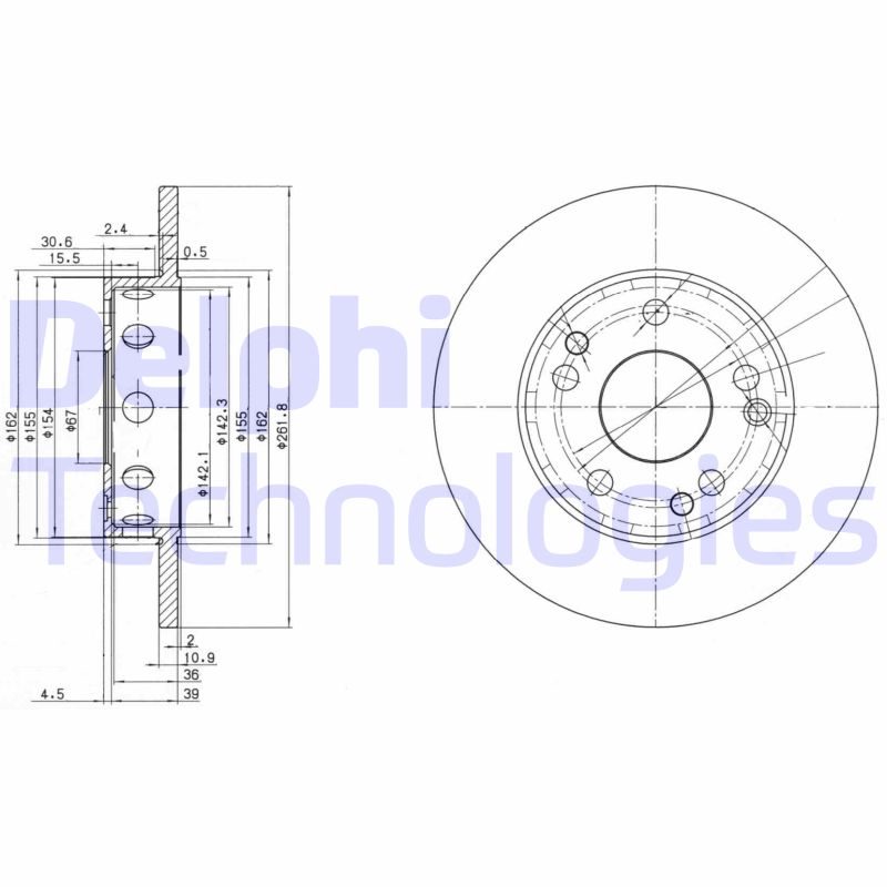 Delphi Diesel Remschijven BG2288