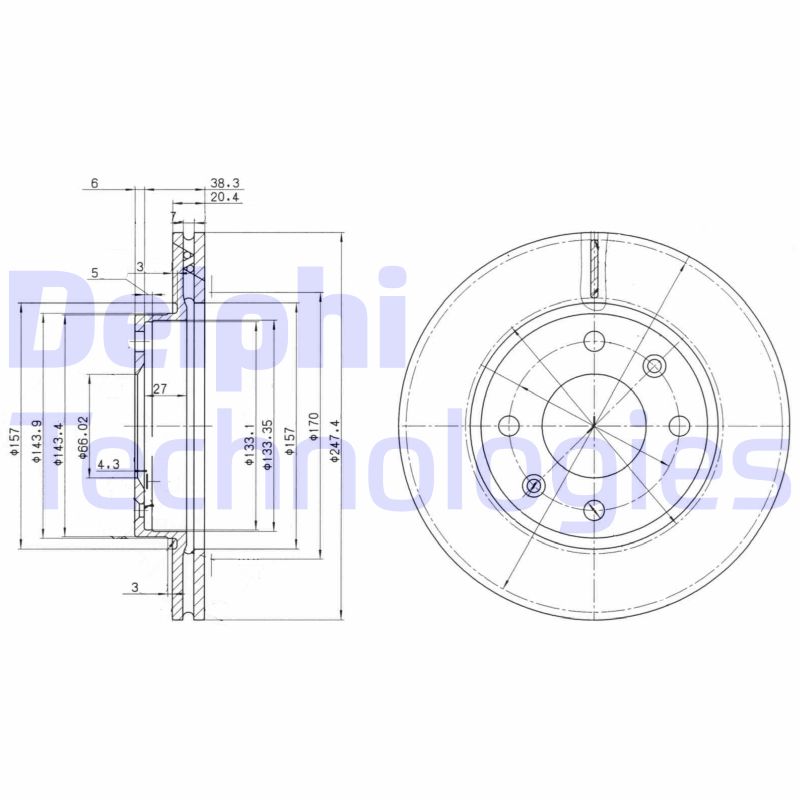 Delphi Diesel Remschijven BG2292