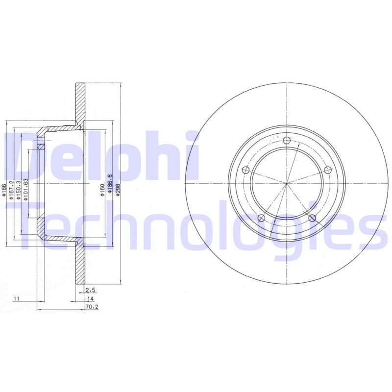 Delphi Diesel Remschijven BG2297