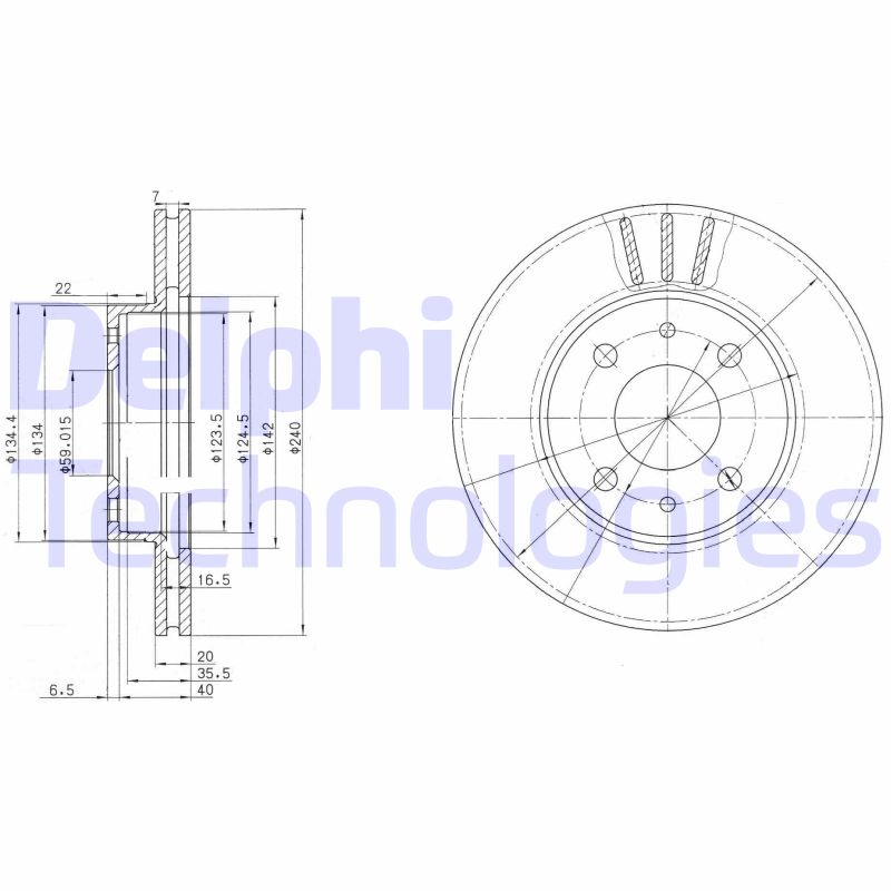 Delphi Diesel Remschijven BG2330