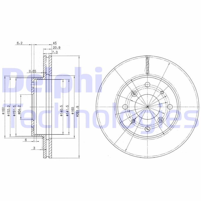 Delphi Diesel Remschijven BG2336