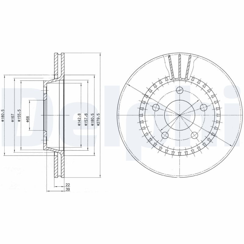 Delphi Diesel Remschijven BG2377