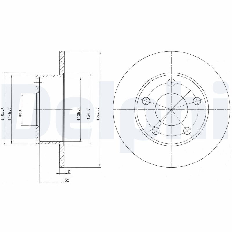 Delphi Diesel Remschijven BG2410