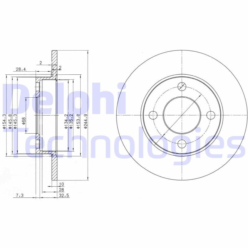 Delphi Diesel Remschijven BG2517