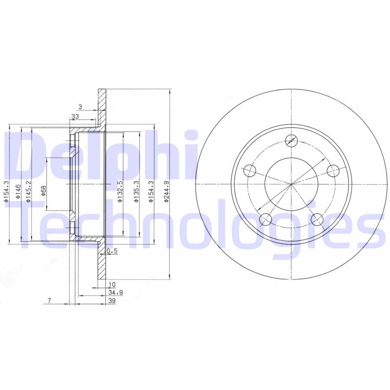 Delphi Diesel Remschijven BG2520