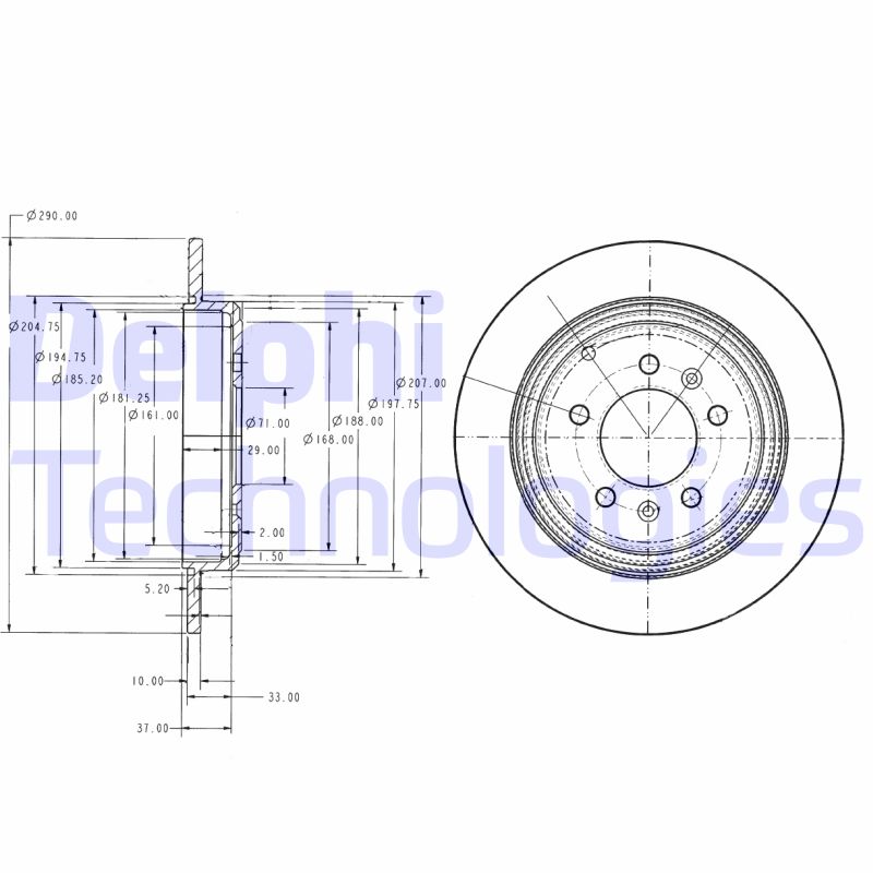 Delphi Diesel Remschijven BG2573