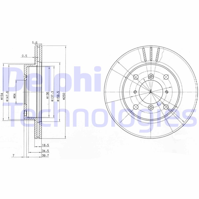 Delphi Diesel Remschijven BG2583