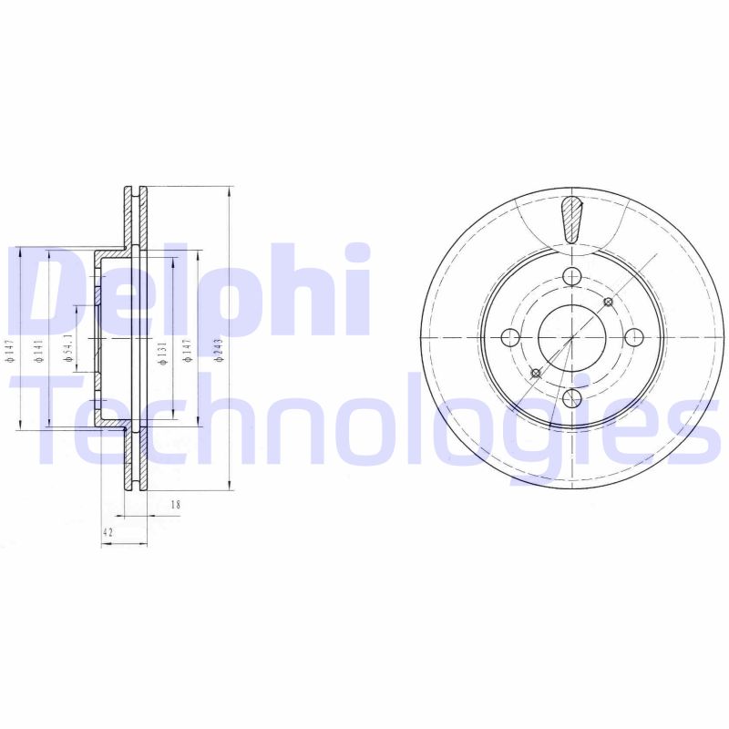 Delphi Diesel Remschijven BG2588