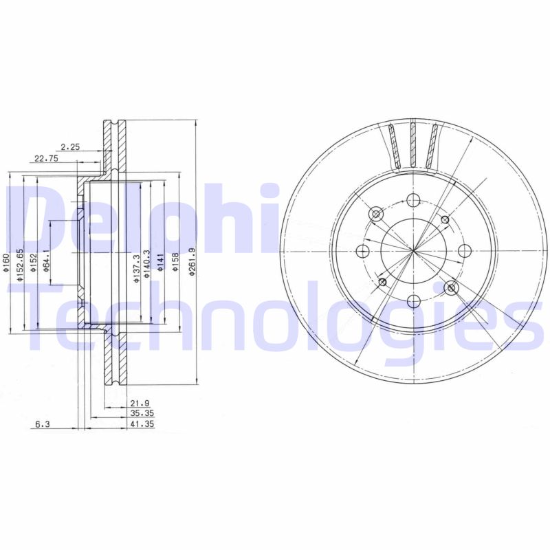 Delphi Diesel Remschijven BG2615