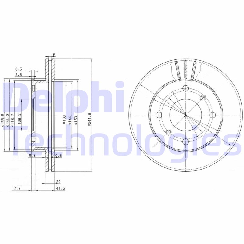 Delphi Diesel Remschijven BG2632