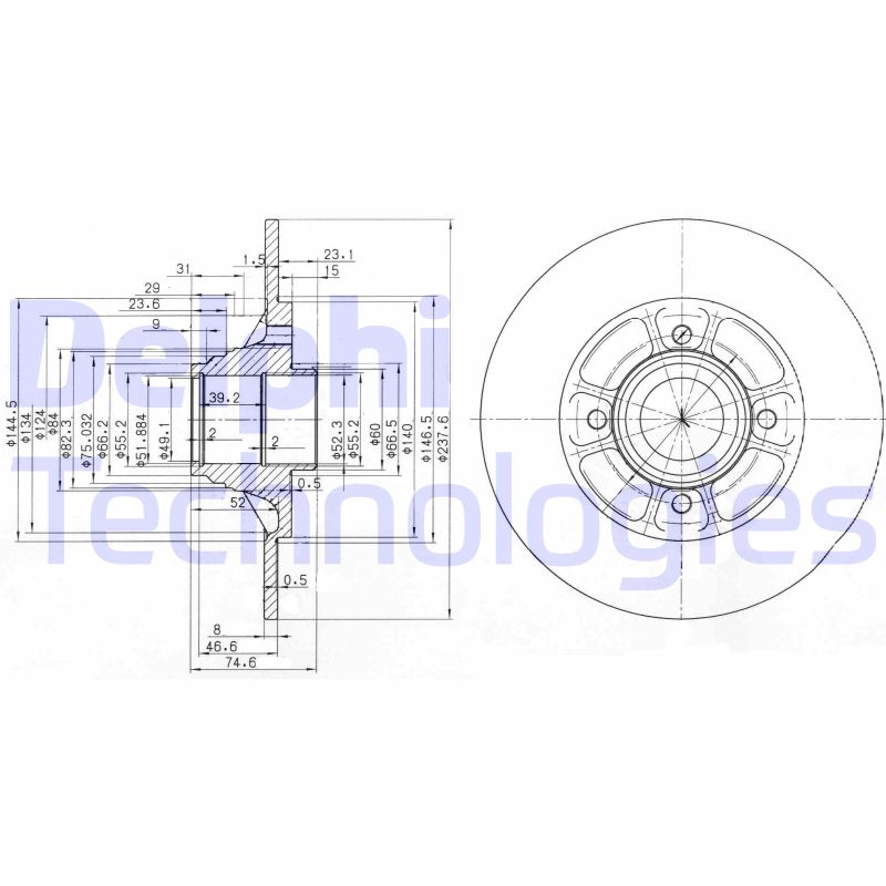 Delphi Diesel Remschijven BG2638