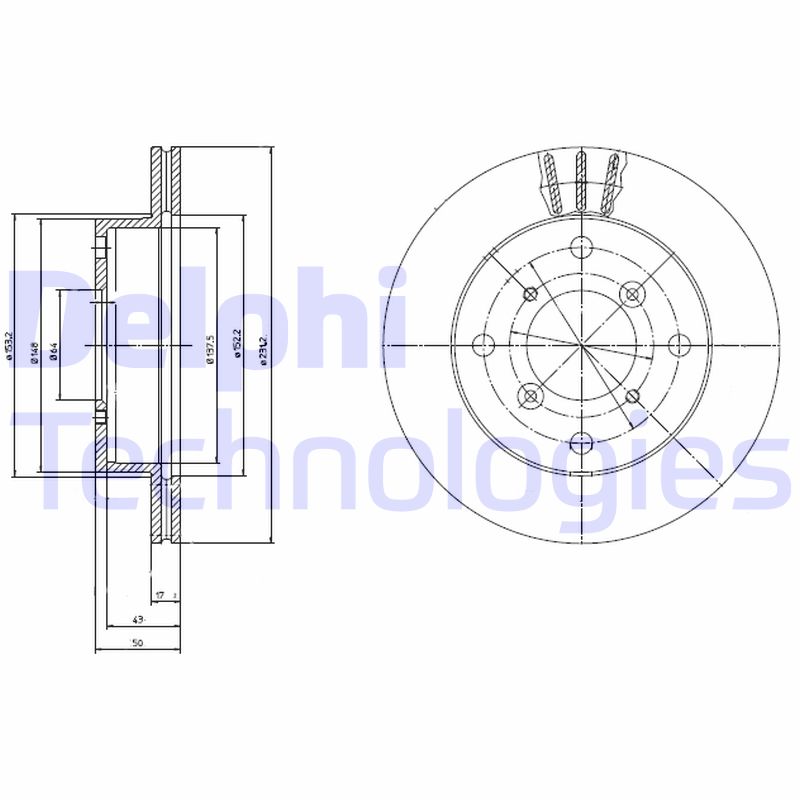 Delphi Diesel Remschijven BG2645