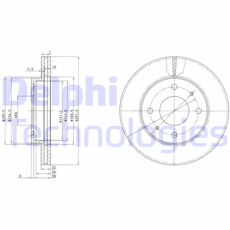 Delphi Diesel Remschijven BG2657