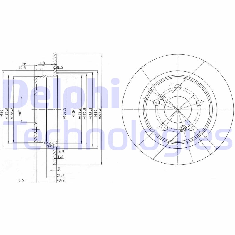 Delphi Diesel Remschijven BG2676