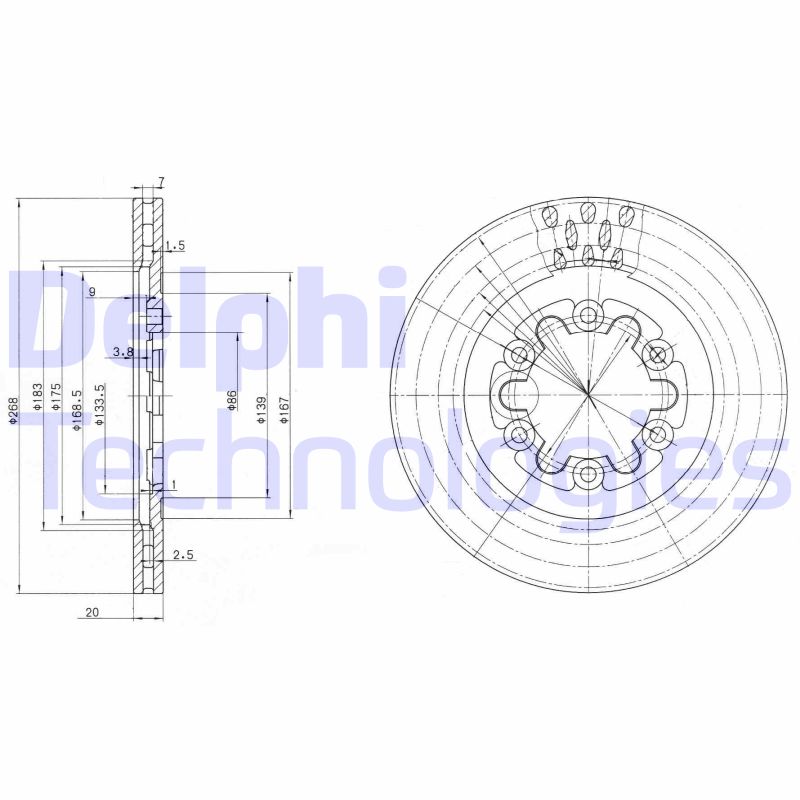 Delphi Diesel Remschijven BG2678