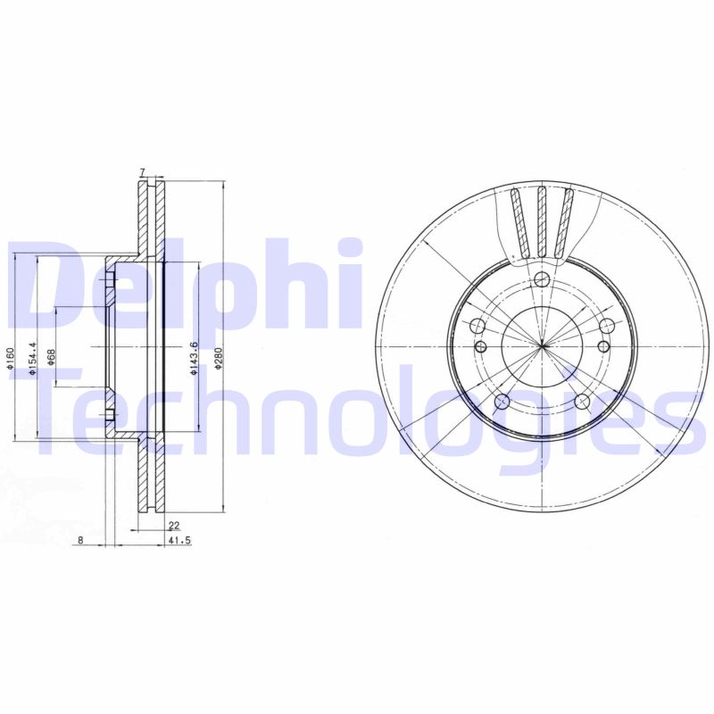 Delphi Diesel Remschijven BG2682